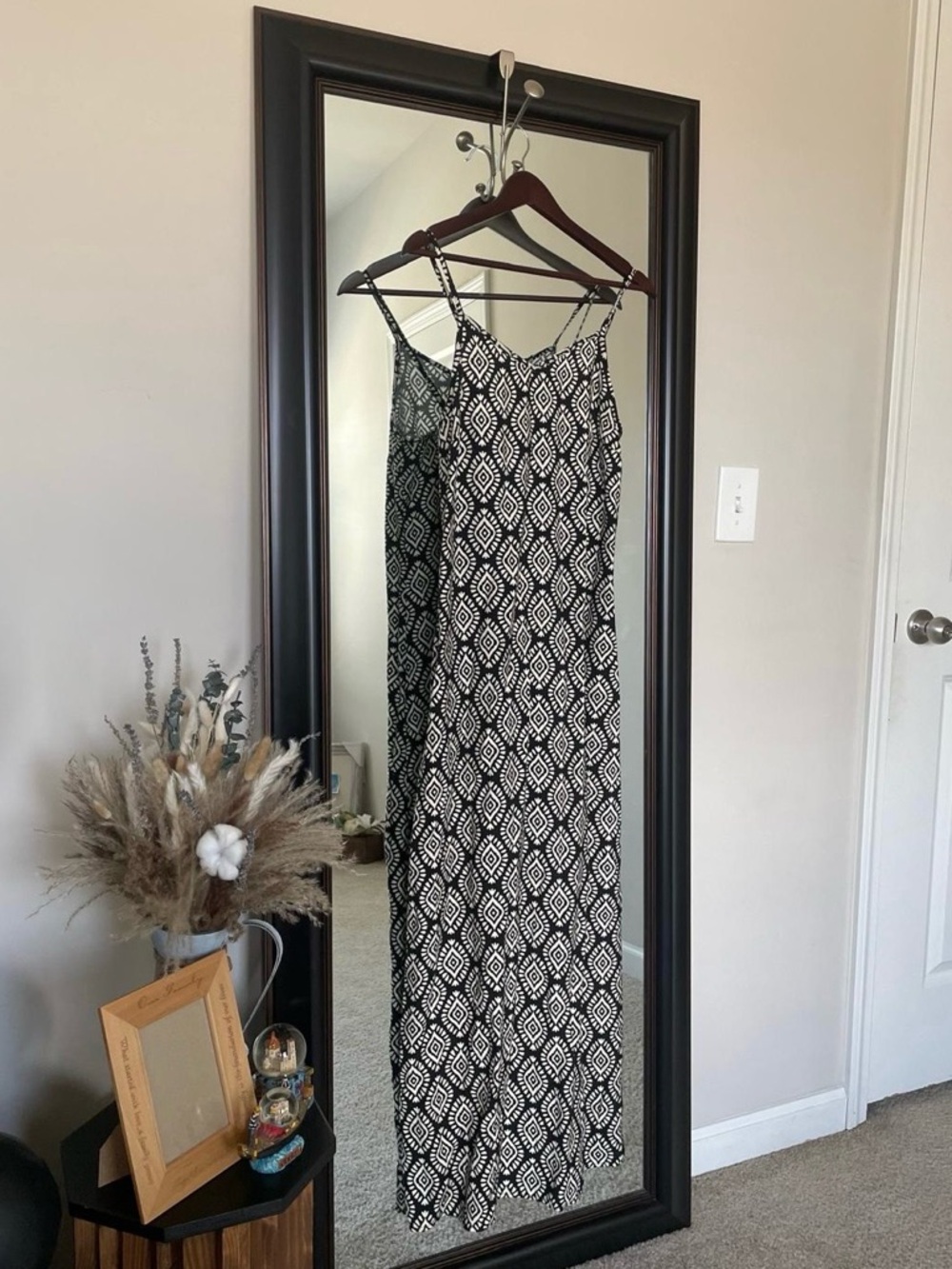 Primark Black and White Geometric Maxi Dress